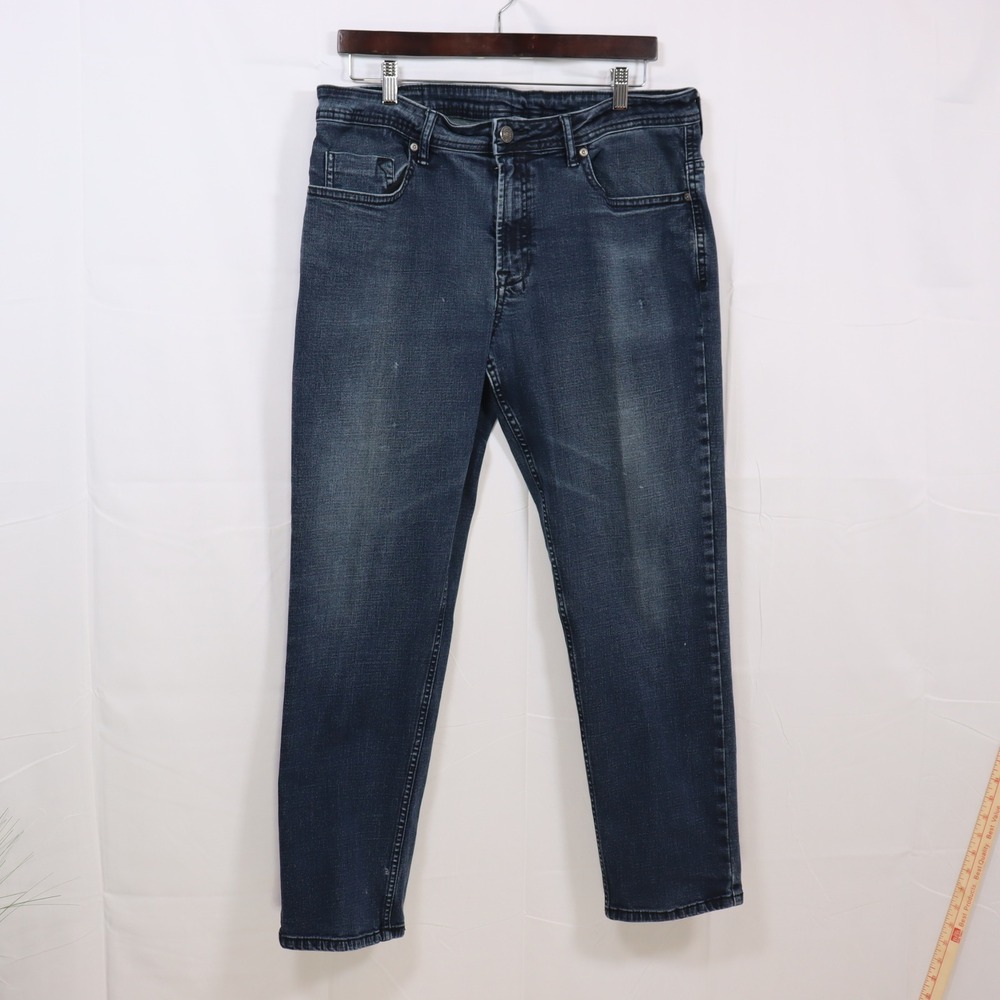 Buffalo David Bitton Jackson-X Jeans 36x30 Blue Mens Straight Stretch‎ Denim